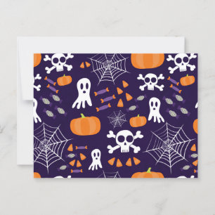 Fun Halloween Pattern Postcard