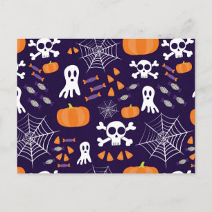 Fun Halloween Pattern Postcard
