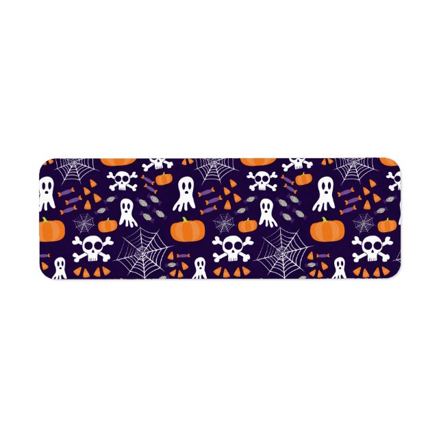 Fun Halloween Pattern Return Address Label (Front)