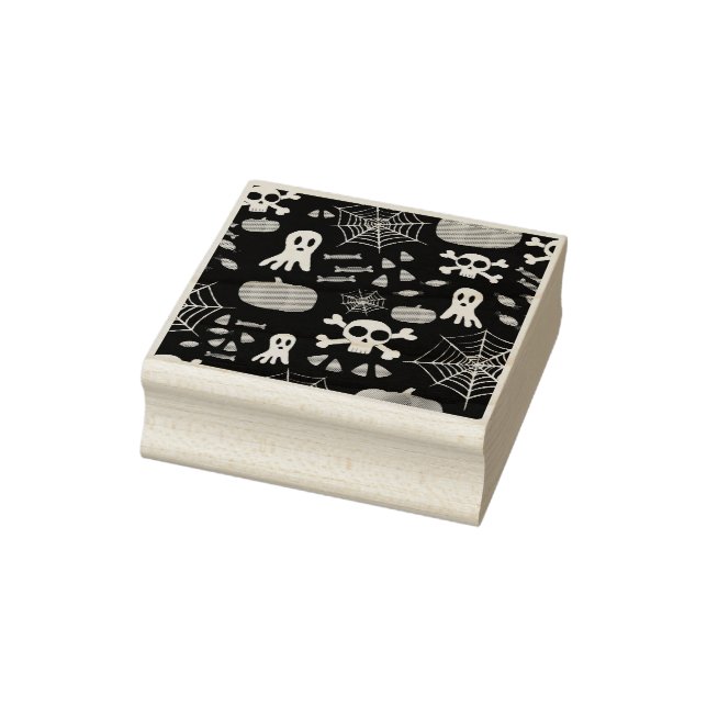 Fun Halloween Pattern Rubber Stamp (Stamp)