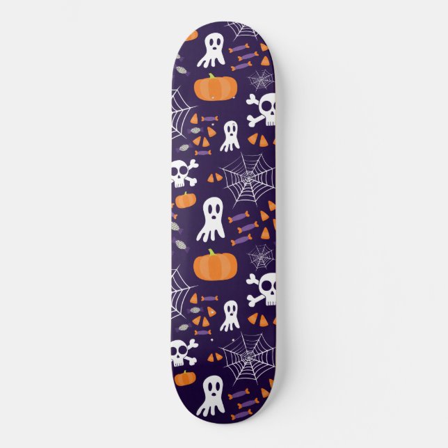 Fun Halloween Pattern Skateboard (Front)