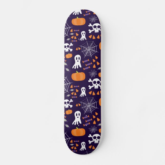 Fun Halloween Pattern Skateboard (Front)
