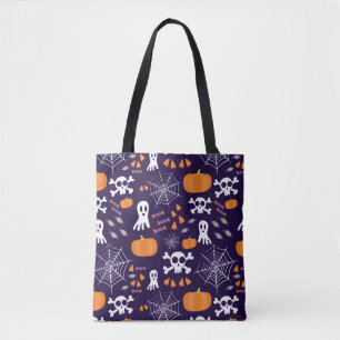 Fun Halloween Pattern Tote Bag