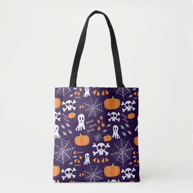 Fun Halloween Pattern Tote Bag (Front)