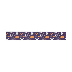 Fun Halloween Pattern Wrap Around Label
