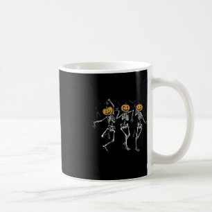 Fun Halloween Pumpkin Dancing Skeleton Costume Wom Coffee Mug