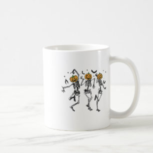 Fun Halloween Pumpkin Dancing Skeleton Costume Wom Coffee Mug