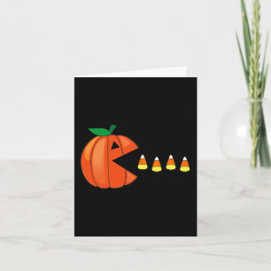 Fun Halloween Pumpkin Eating Candy Corn  Card