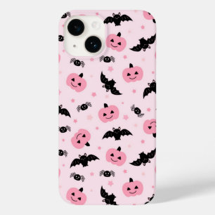 Fun Halloween Pumpkins and Bat Pattern Case-Mate iPhone 14 Case