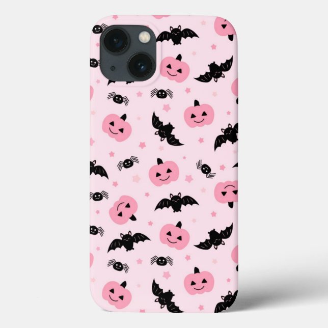 Fun Halloween Pumpkins and Bat Pattern  Case-Mate iPhone Case (Back)