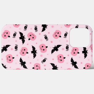 Fun Halloween Pumpkins and Bat Pattern  iPhone 13 Pro Max Case