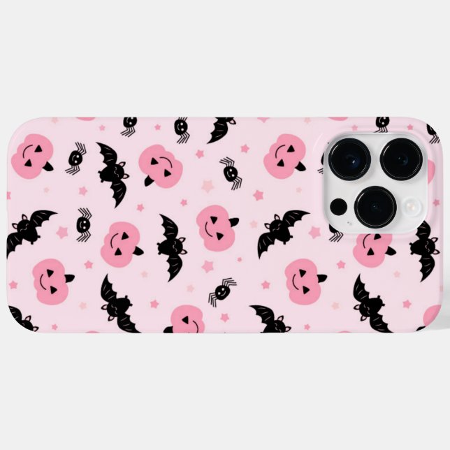 Fun Halloween Pumpkins and Bat Pattern  Case-Mate iPhone Case (Back (Horizontal))