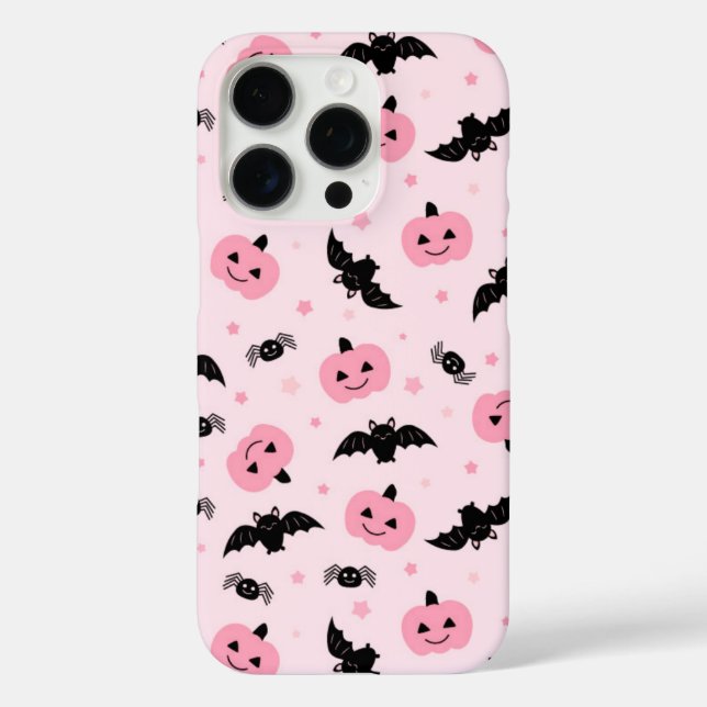 Fun Halloween Pumpkins and Bat Pattern  Case-Mate iPhone Case (Back)