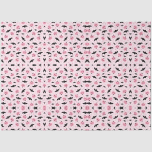 Fun Halloween Pumpkins and Bat Pattern Tissue Paper