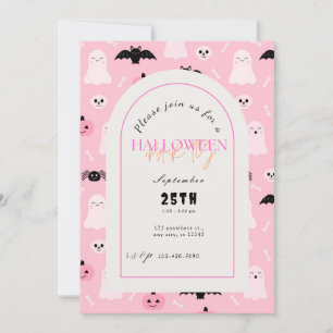 Fun Halloween Pumpkins and Bat theme party Invitation