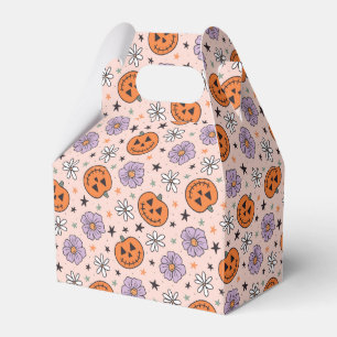 Fun Halloween Pumpkins and Flowers Pattern Favour Box