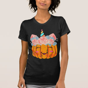 Fun Halloween Thanksgiving Cute Unicorn Pumpkin Co T-Shirt