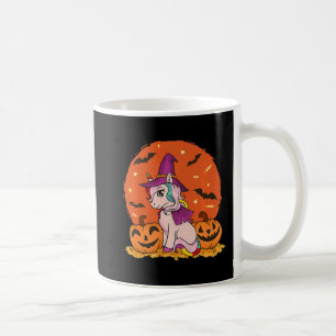 Fun Halloween Witchy Unicorn Cute Witch Pumpkin Fo Coffee Mug