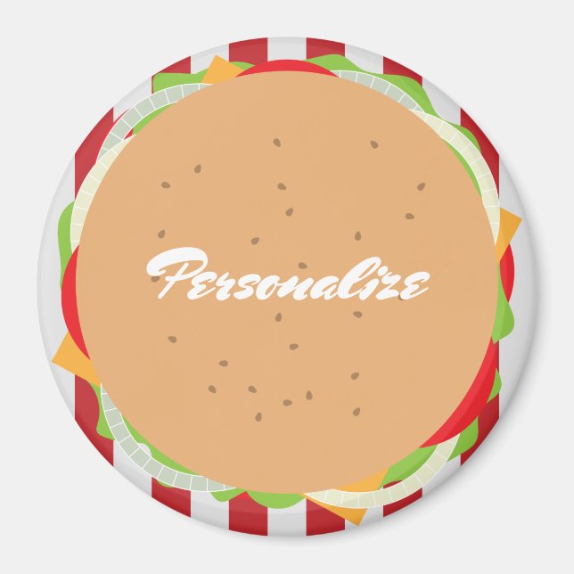 Fun hamburger magnet (Front)