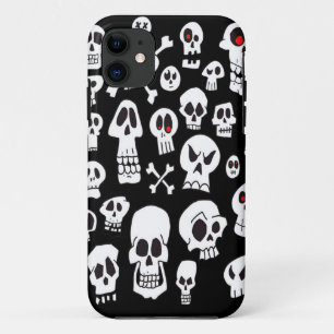 Fun Hand Drawn Cartoon Skulls Case-Mate iPhone Cas 11 Case