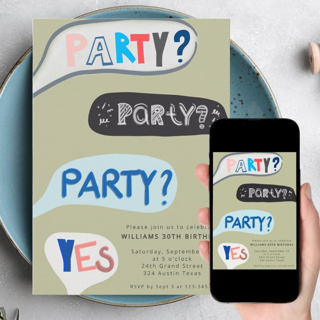 Fun Hand-Scripted Birthday Invitation (Creator Uploaded)