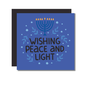 Fun Hanukkah "Wishing" Menorah Magnetic Card
