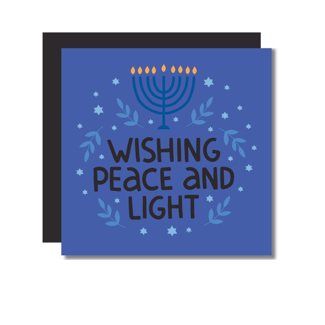 Fun Hanukkah "Wishing" Menorah Magnetic Card (Creator Uploaded)