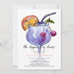 Fun Happiest Of Hours Bridal Shower Invitation