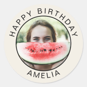 Fun Happy Birthday Photo Sticker