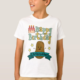 Fun Happy Birthday Potato Personalised T-Shirt