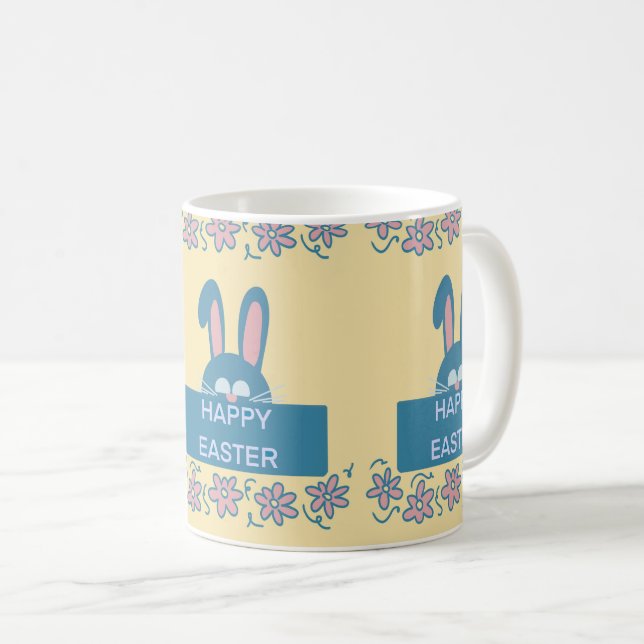 Fun Happy Easter Bunny  Coffee Mug (Front Right)