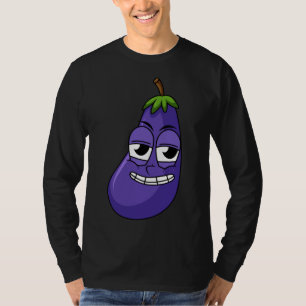 Fun Happy Eggplant Designs For Fruit Vegetable Veg T-Shirt