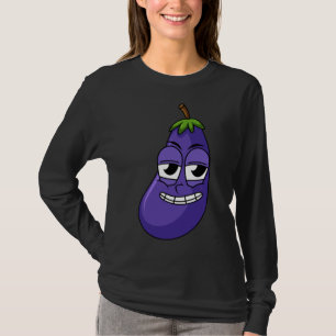 Fun Happy Eggplant Designs For Fruit Vegetable Veg T-Shirt