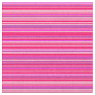 Fun, Happy, Girly Pink and Purple Stripes Pattern Fabric