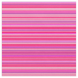 Fun, Happy, Girly Pink and Purple Stripes Pattern Fabric