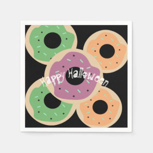 Fun Happy Halloween Frosted Sprinkle Doughnuts Napkin