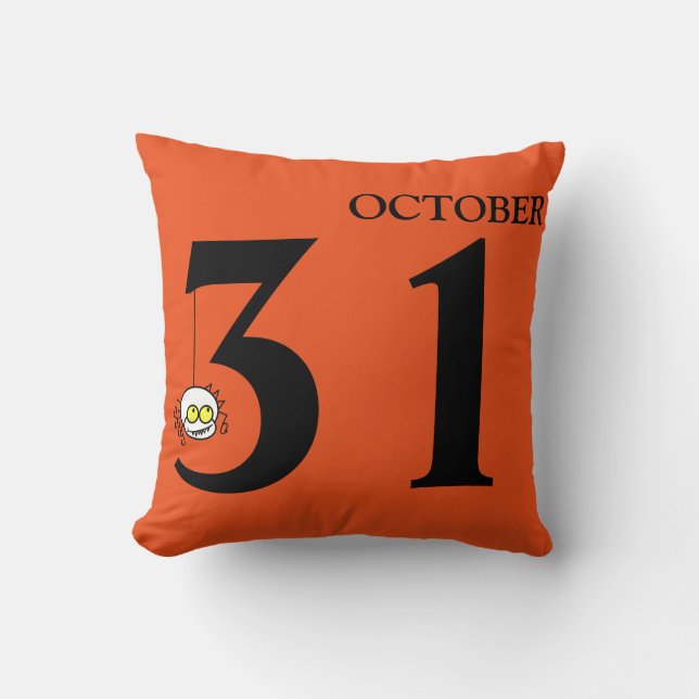 Fun Happy Halloween October 31st Cushion (Front)