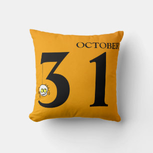Fun Happy Halloween October 31st Throw Pillow