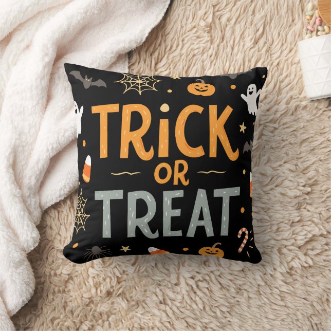 Fun Happy Halloween October 31st Trick or Treat Cushion (Blanket)
