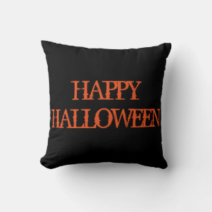 Fun Happy Halloween Trick or Treat Spider with Web Cushion