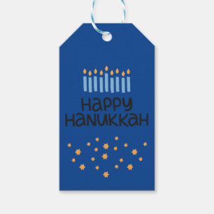 Fun Happy Hanukkah Menorah Gift Tags