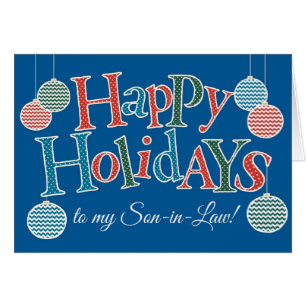 Fun Happy Holidays, for Son-in-Law Baubles