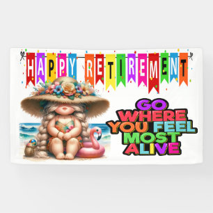 FUN HAPPY RETIREMENT BANNER