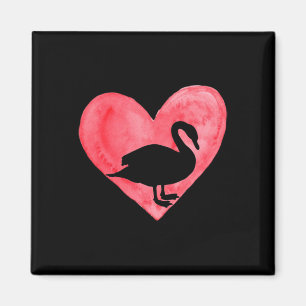 Fun Heart Goose Duck Bird Lover Animal Valentines Magnet
