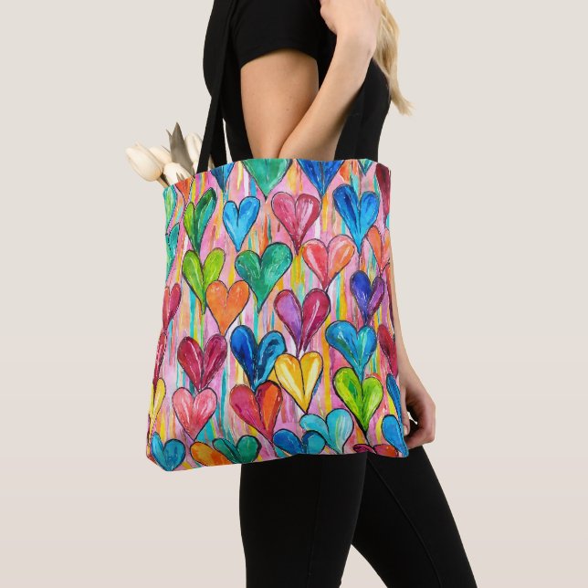 Fun Heart Pattern  Tote Bag (Close Up)