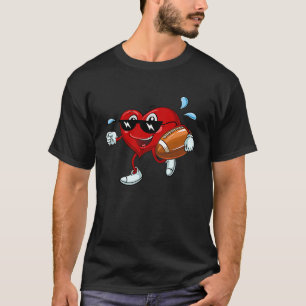 Fun Heart Playing American football sport boy Vale T-Shirt