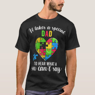 Fun Heart Puzzle Shirts, Dad Autism Awareness Fami T-Shirt