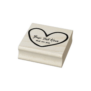 Fun Heart Sharp Wedding Branding Stamp Template