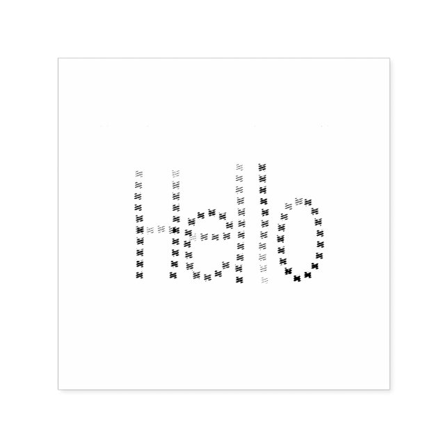 Fun Hello Greeting with Butterflies Self-inking Stamp (Design)