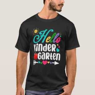 Fun Hello Kindergarten First Day Of School Student T-Shirt
